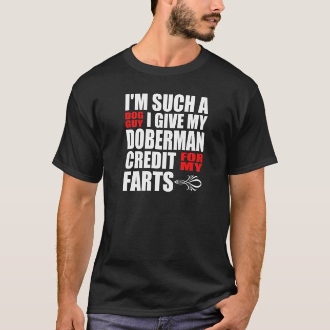 Dobermann-människa Dobermann-fis joke för män Pojk T Shirt (Framsida)