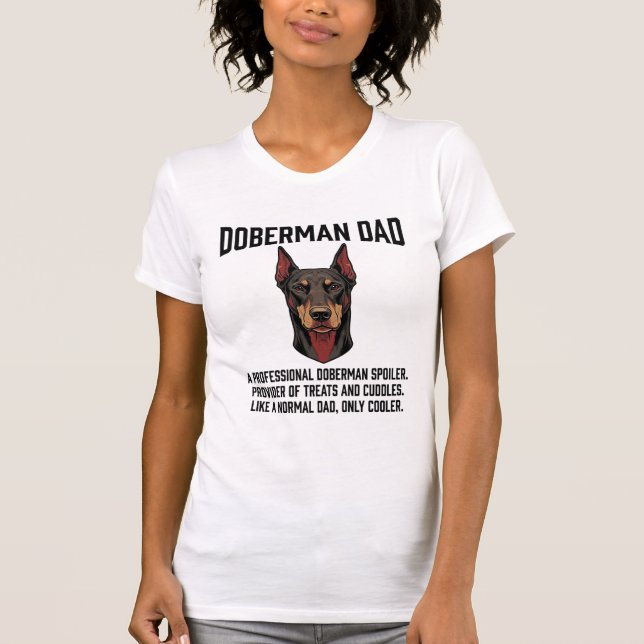 Dobermann Pappa Vintage Gravyr Hundälskare Tröja D (Framsida)