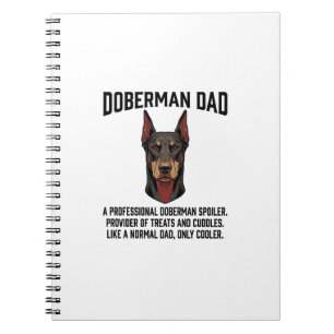 Dobermann Pappa Vintage Gravyr Hundälskare Tröja D Anteckningsbok