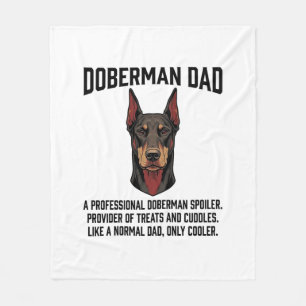 Dobermann Pappa Vintage Gravyr Hundälskare Tröja D Fleecefilt