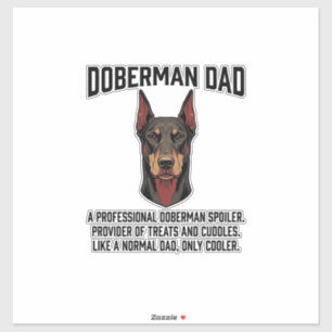 Dobermann Pappa Vintage Gravyr Hundälskare Tröja D Klistermärken