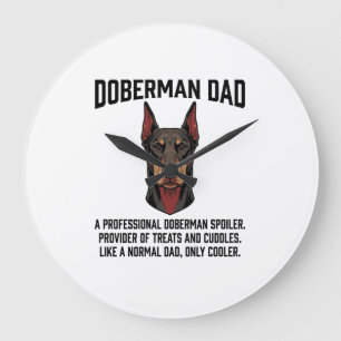 Dobermann Pappa Vintage Gravyr Hundälskare Tröja D Stor Klocka