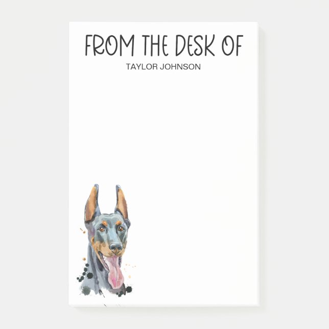 Dobermann Pinscher Älskare Post-it Block (Framsida)