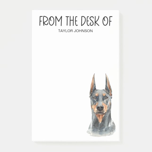 Dobermann Pinscher Älskare Post-it Block (Framsida)