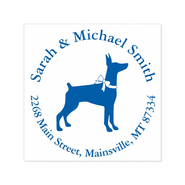 Dobermann Pinscher Baby Shower Puppy Hund Dobie Självfärgande Stämpel (Design)