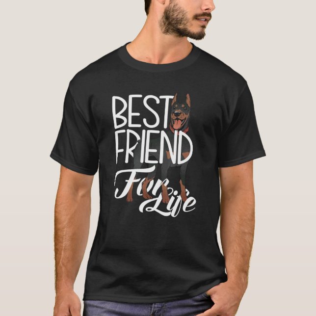 Dobermann Pinscher Dobermann Bästa vän Doberma T Shirt (Framsida)