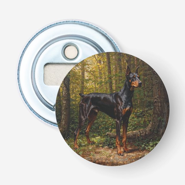 Dobermann Pinscher Flasköppnare (Framsidan)