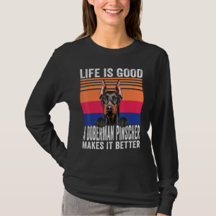 Dobermann Pinscher Gör Ditt Liv Bra Vintage T Shirt