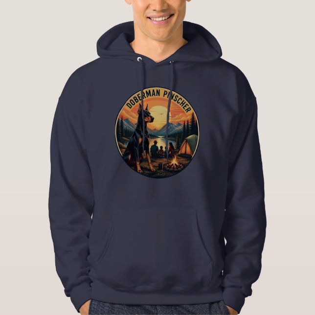 Dobermann Pinscher Hoodie (Framsida)