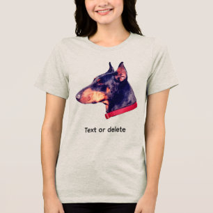 Dobermann Pinscher Hund Ansikte Personlig T Shirt