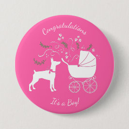 Dobermann Pinscher Hund Baby Shower Puppy Dobie Knapp