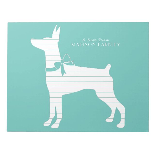 Dobermann Pinscher Hund Puppy Dobie Anteckningsblock (Framsida)