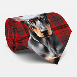 Dobermann Pinscher Hundälskare Holiday Plaid Jul Slips