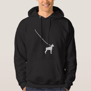 Dobermann Pinscher i koppel  Hund Husdjur Söt Hoodie