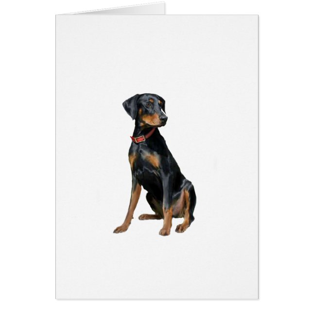 Dobermann Pinscher (naturlig) Hälsningskort (Framsidan)