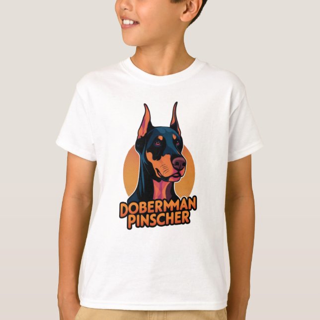 Dobermann Pinscher T Shirt (Framsida)