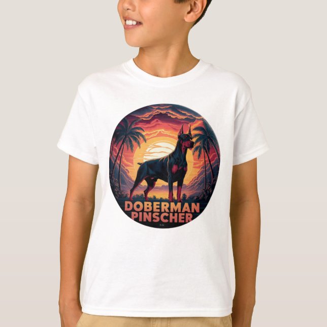 Dobermann Pinscher T Shirt (Framsida)
