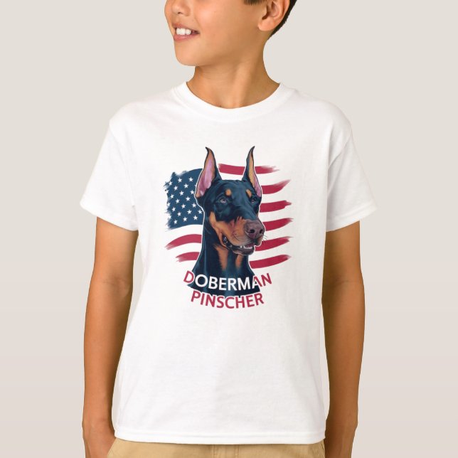 Dobermann Pinscher T Shirt (Framsida)