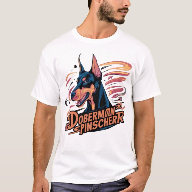 Dobermann Pinscher T Shirt (Framsida)