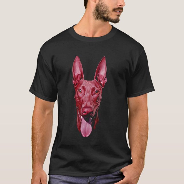 Dobermann Rosa T Shirt (Framsida)