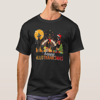 Dobermann Trollhatt Turk Kalkon Julhatt Glad Hallo T Shirt