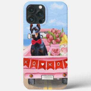Dobermann Valentine's Day-lastbil Hjärtan