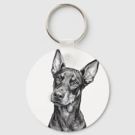 Dobermann Valnynckel Clipart Nyckelring