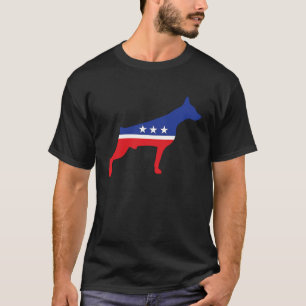 Dobermannpinscher Hund Politisk Symbol Val M T Shirt