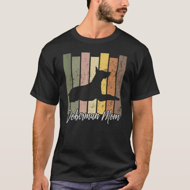 Dobermannpinscher mamma   Dobermannpinscher hund T Shirt (Framsida)