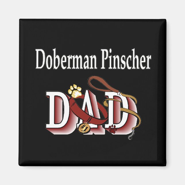 dobermannpinscher pappa Magnet (Framsidan)