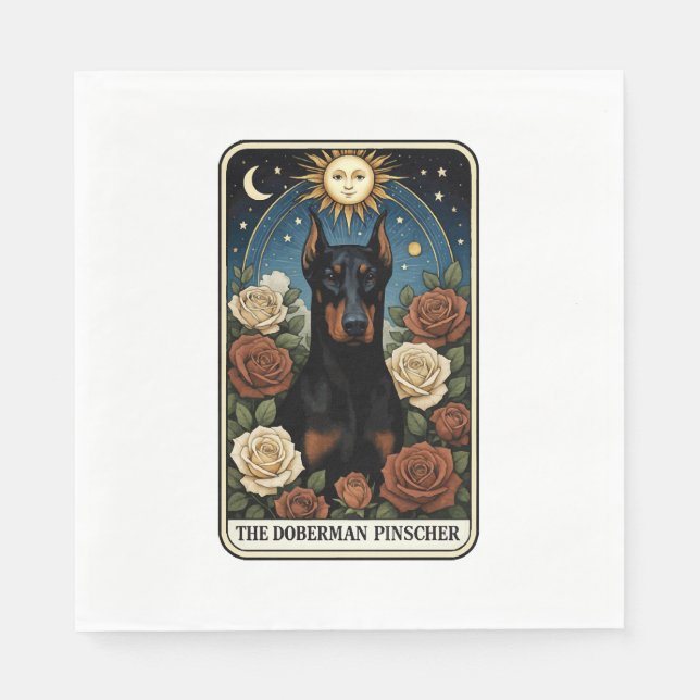 Dobermannpinscher Pappersservett (Framsidan)