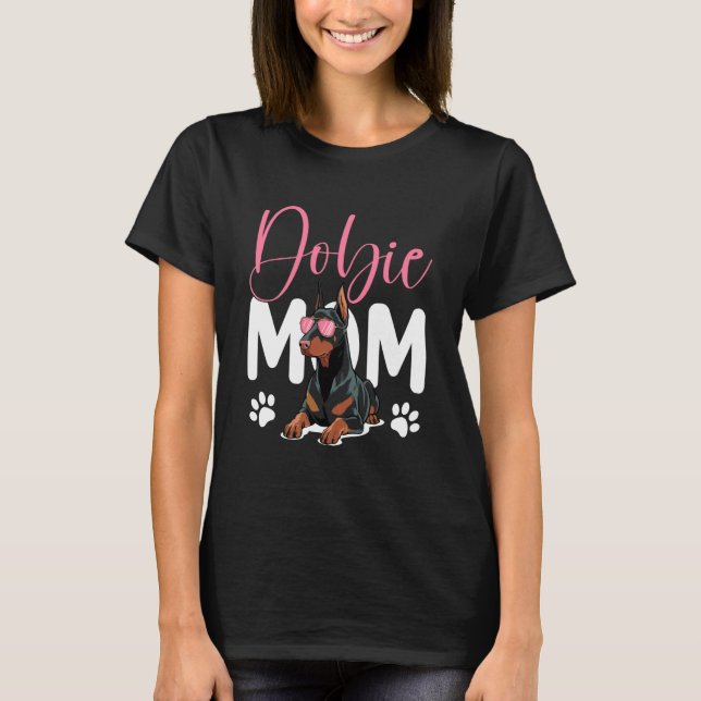 Dobermannpinscherhund T Shirt (Framsida)