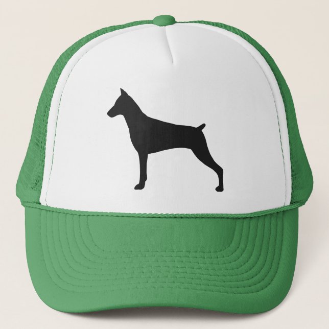Dobermannsilhuett Truckerkeps (Framsida)