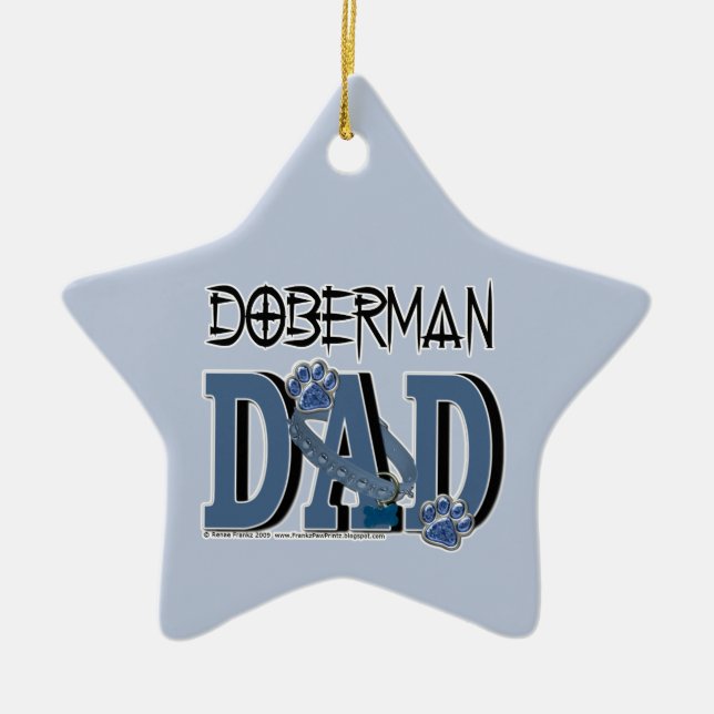 DobermanPAPPA Julgransprydnad Keramik (Framsidan)