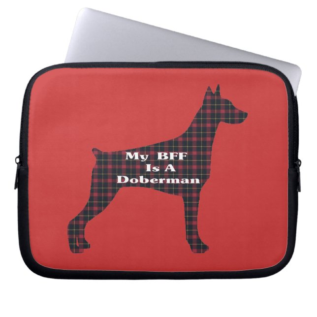 DobermanPinscher BFF Laptop Sleeve (Framsidan)
