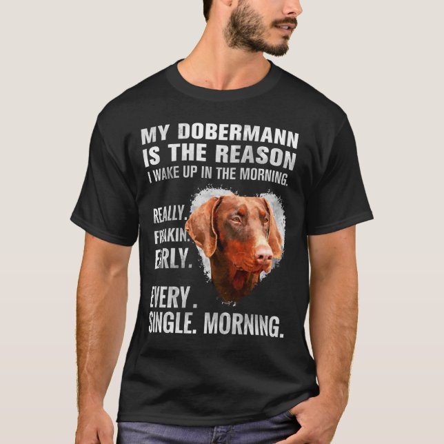 DobermanPinscher - Dobermann T Shirt (Framsida)
