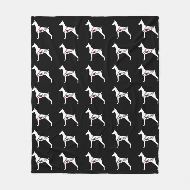 DobermanPinscher Fleecefilt (Framsidan)