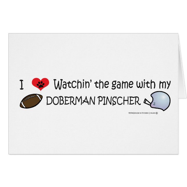 DOBERMANPINSCHER HÄLSNINGSKORT (Framsidan Horizontal)