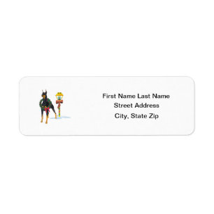 DobermanPinscher Returadress Etikett