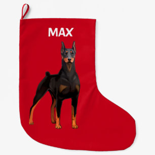 DobermanPinscher Stor Julstrumpa