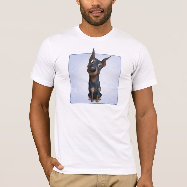 DobermanPinscher (svarten & solbrännan) DOB1 T-shirt (Framsida)
