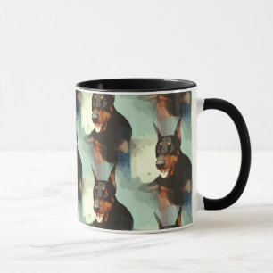 DobermanPinscherporträtt Mugg