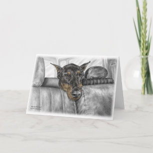 Dobermanridning i bil kort