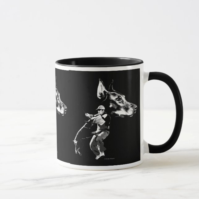 DobermanSchutzhund design Mugg (Höger)