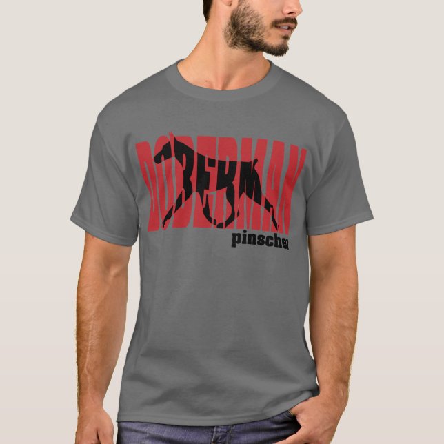 DobermanSilhouette som flyttar sig T Shirt (Framsida)