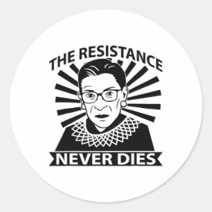 Dobetterdesignsco Rbg Ruth Byder Ginsburg Resist L Runt Klistermärke
