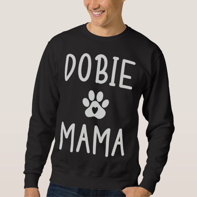 Dobie Mama Womens Doberman Dog  Mom Lång Ärmad Tröja (Framsida)