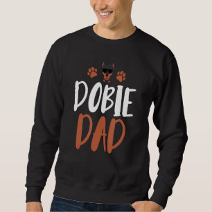 Dobie Pappa Funny Doberman Owner Hund Pappa Lång Ärmad Tröja