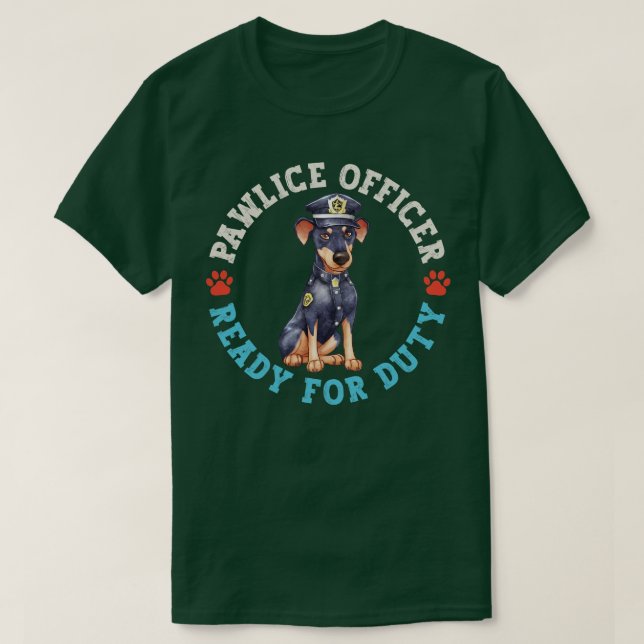 Dobie Pawlice Officer T Shirt (Design framsida)