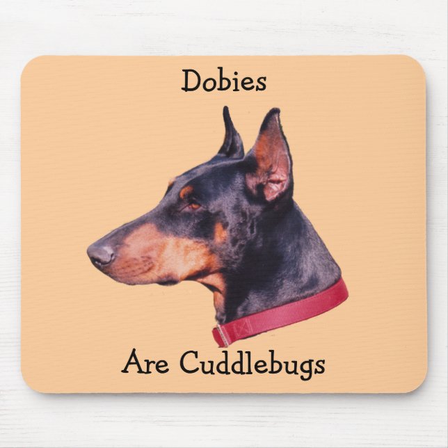 Dobies är Cuddlebugs Cute Doberman Mousepad Musmatta (Framsidan)